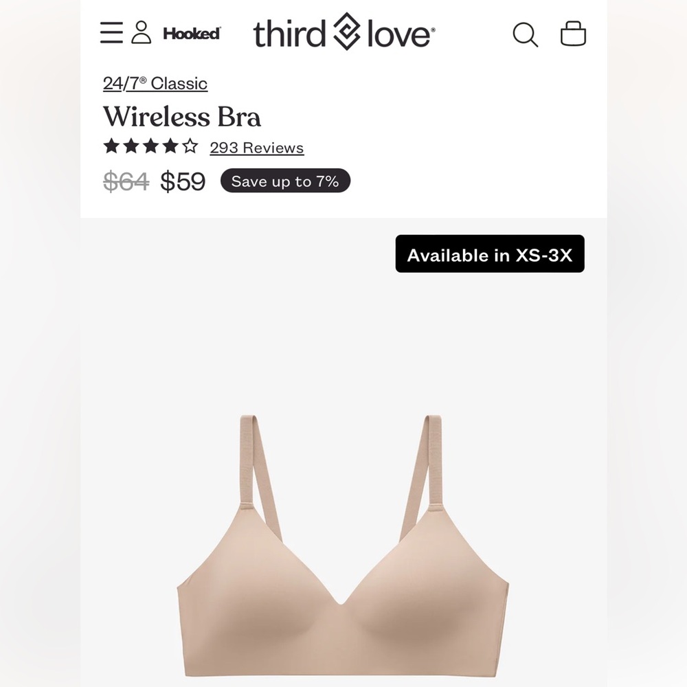 ThirdLove 24/7 Classic Wireless Bra SM+ Taupe